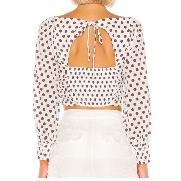 MAJORELLE Emily Polka Dot Blouse - Picture 2 of 12